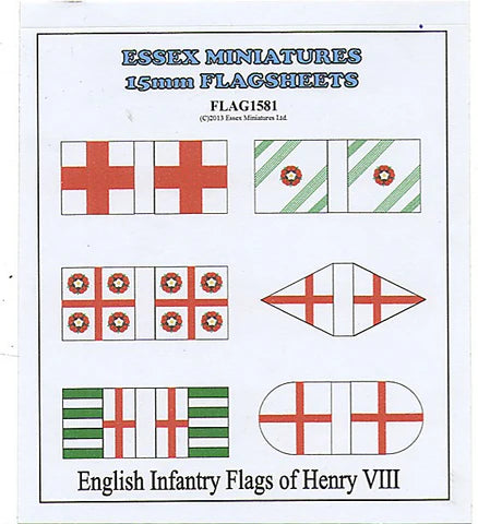 English Infantry Flags of Henry VII - Flag 1581