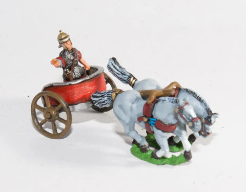 RCH7 Assorted 2-Horse Racing Chariots with assorted drivers