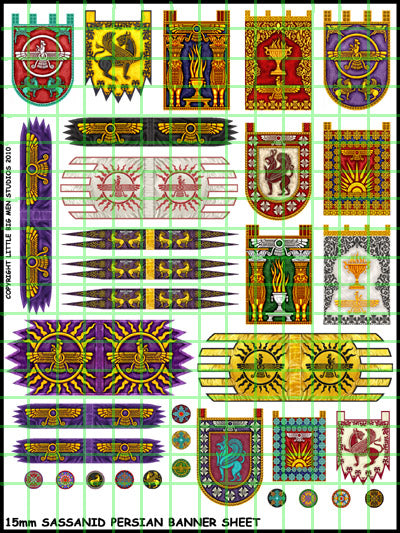 LBMS 15mm Banners - 15mm Sassanid Persian banners