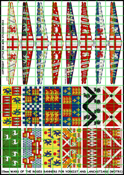 LBMS 15mm Banners - 15mm Wars of the Roses banners
