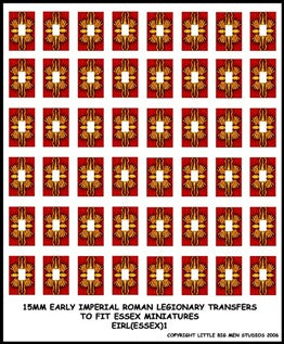 LBMS 15mm Shield Transfers - Early Imperial Legionary 1