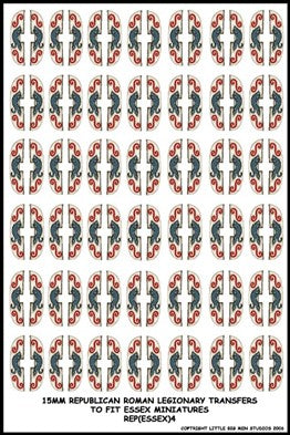 LBMS 15mm Shield Transfers - Republican Roman 4