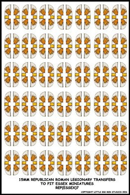 LBMS 15mm Shield Transfers - Republican Roman 7