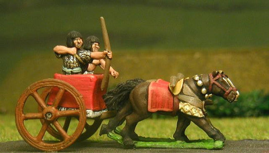 Later New Kingdom Egyptian Two Horse Chariot with Driver and Archer ANK16