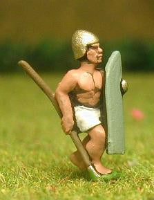 Saite Egyptian Spearmen with Long Shield ANK27