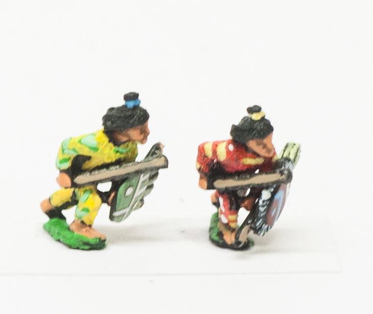 Veteran Warriors (Tequihuahqueh), in Breachclout with Sword, JavelIn and Shield AZ10a