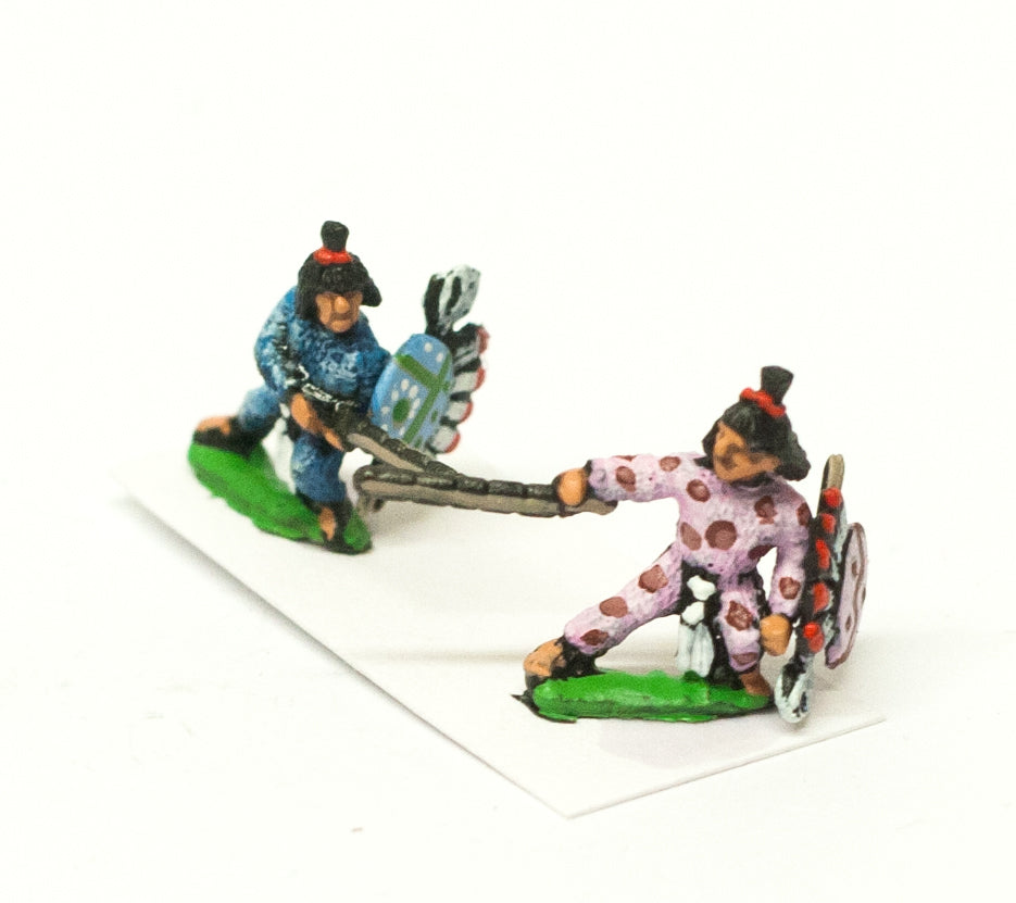 Veteran Warriors (Tequihuahqueh), in Breachclout, with Sword & Shield AZ10