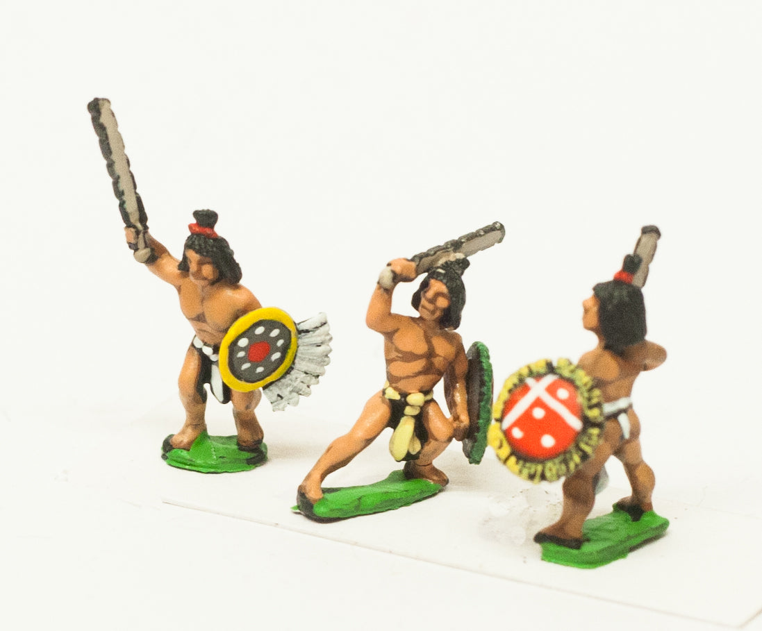 Veteran Warriors (Tequihuahqueh), in Breachclout with Sword and Shield AZ11