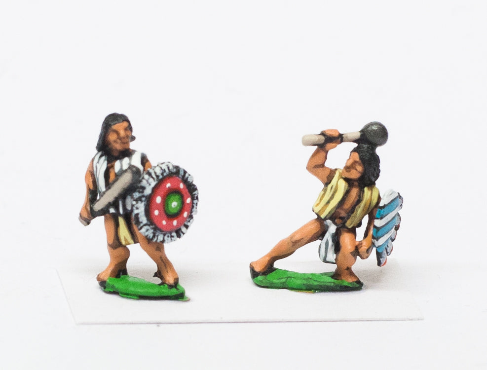 Warrior in Quilted Jacket & Breachclout with Assorted Weapons & Shield AZ9