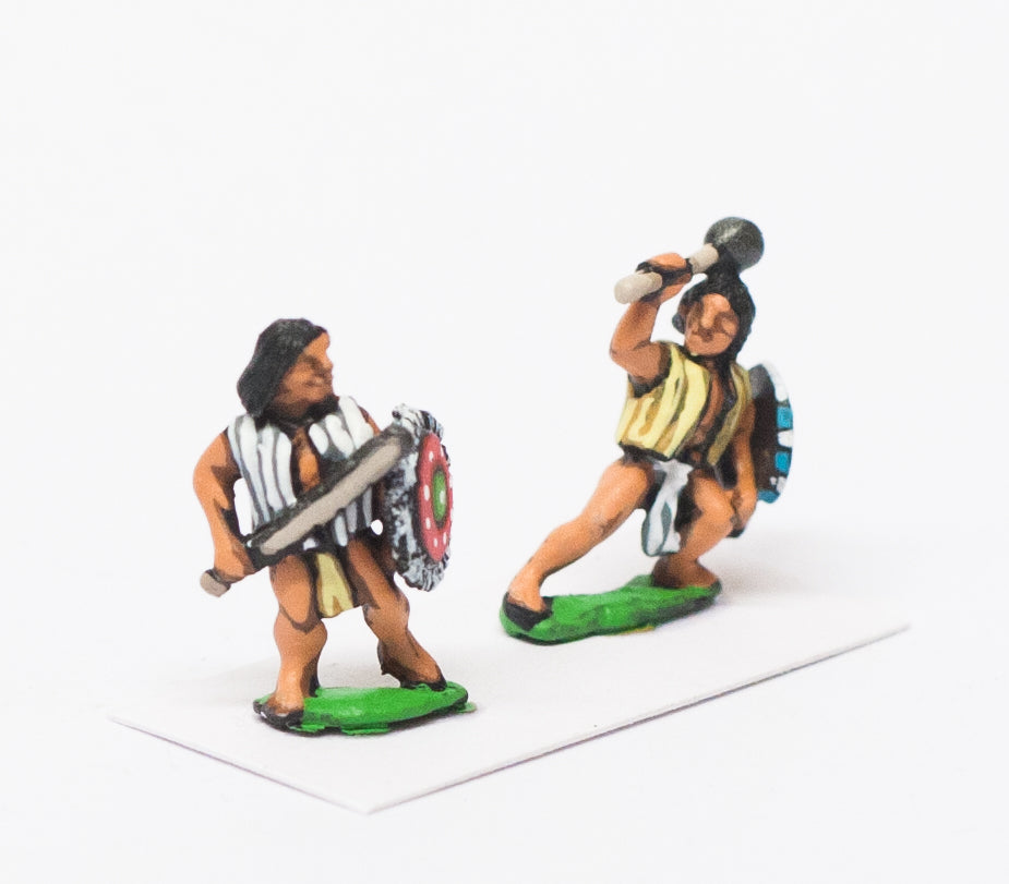 Warrior in Quilted Jacket & Breachclout with Assorted Weapons & Shield AZ9