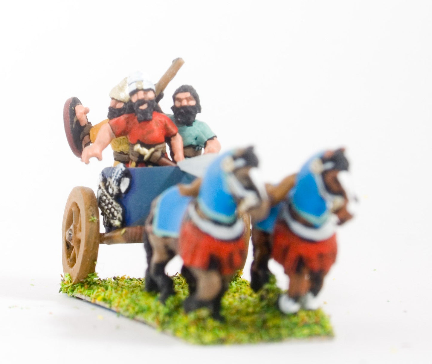 Middle Assyrian Two Horse Chariot with General, Driver, Shield Bearer BS58