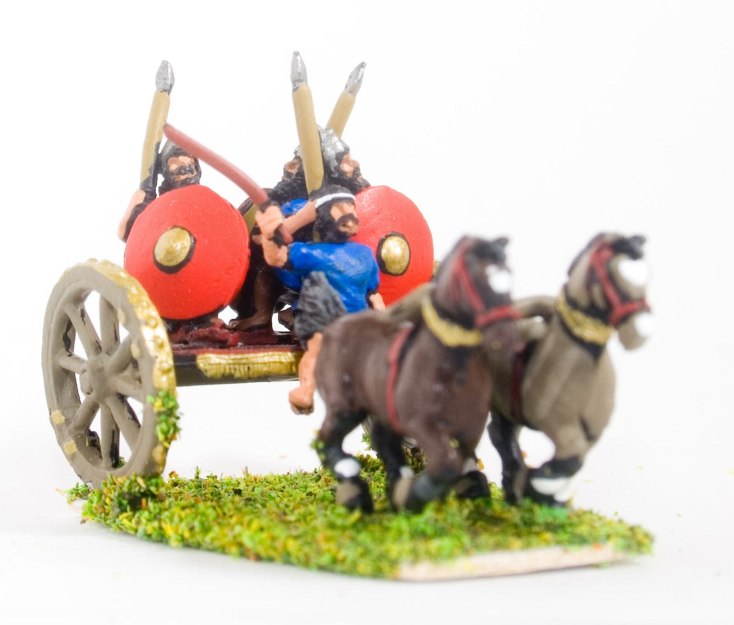 New Assyrian Empire Cart with Driver and Three Infantrymen BS91