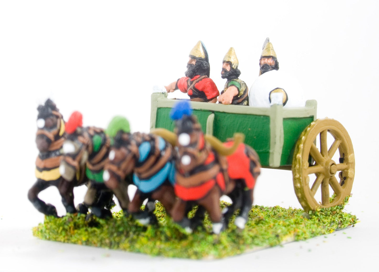 Chaldean or Neo Babylonian General in Four Horse Chariot with Driver, Javelinman BS92