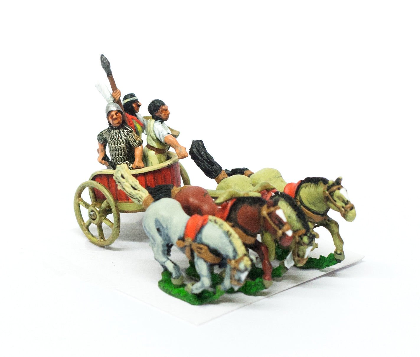 Hittite Four Horse Chariot with General, Driver, Javelinman BS39a