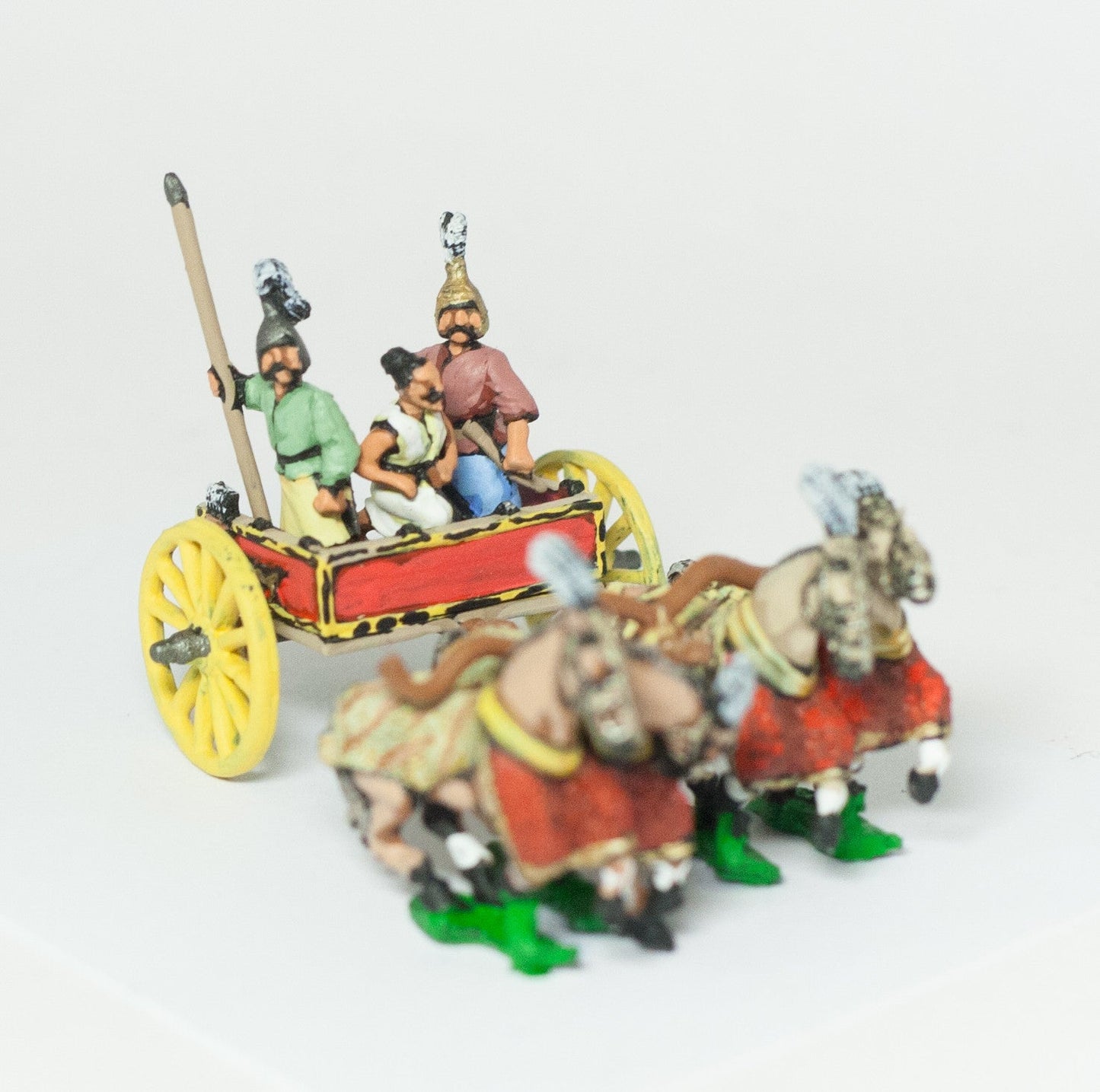 Four Horse Heavy Chariot with Driver, General and Spearmen CHO4