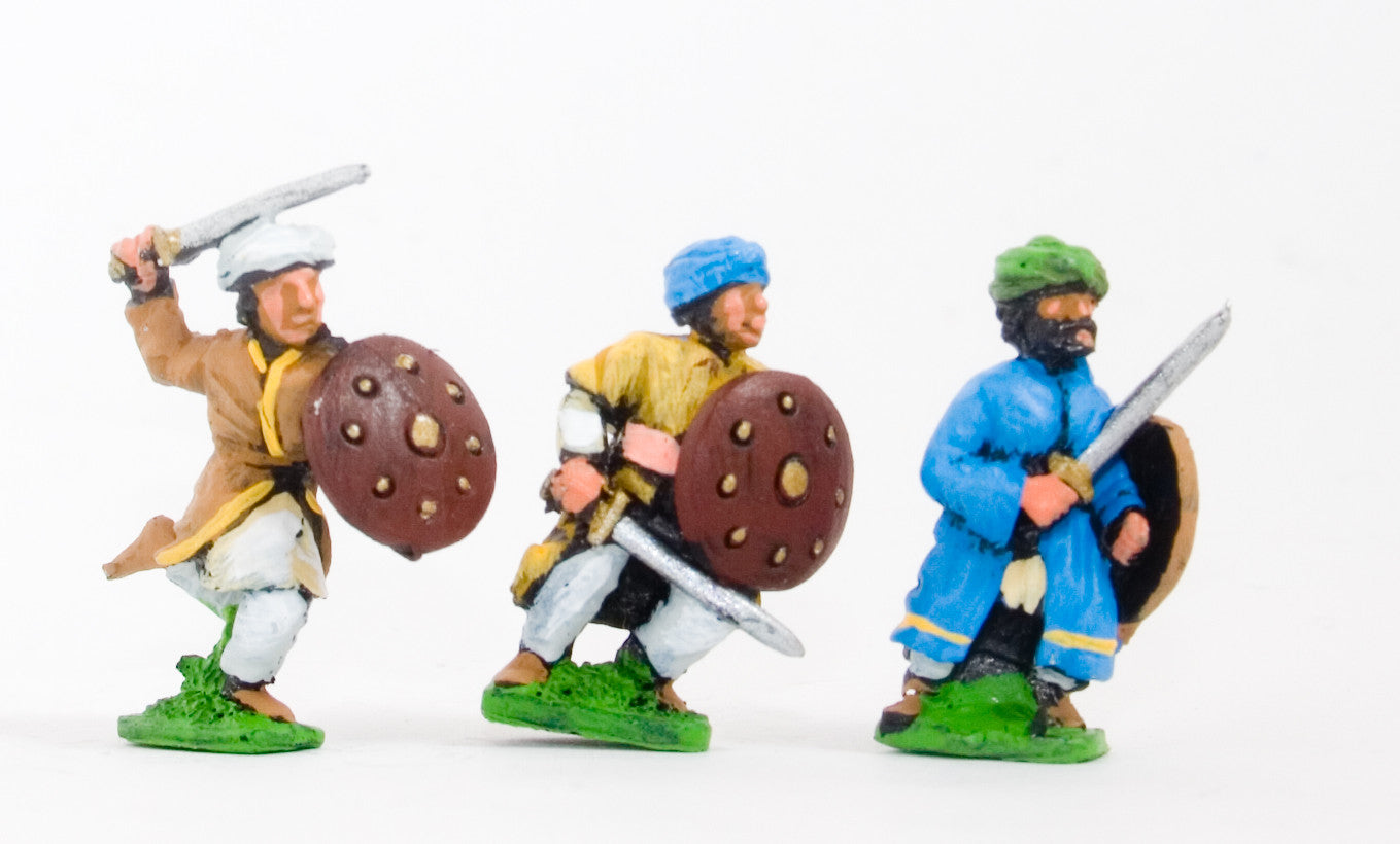 Arab Swordsmen with Round Shield, Assorted Poses CRU10
