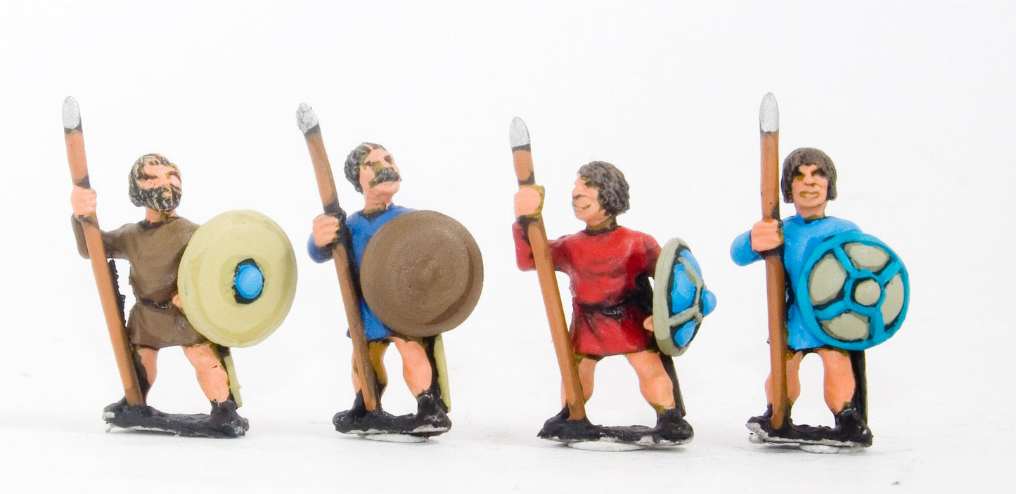 Dark Age: Medium Spearmen with Bare Heads & Round Shield DGS5