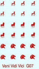 G07 3 diff. Horse designs
