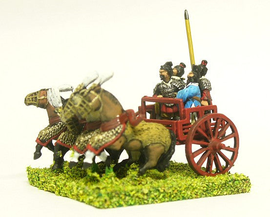 ChIn Chinese Emperor in Four Horse Chariot with Archer and Spearman CHN2