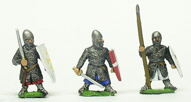 Frankish Knights on Foot, Large Shields, Assorted CRU57