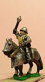 Later Spanish: Knights, 1400-1420AD in Plate & Tabard with Mace, on Armoured Horse MID102