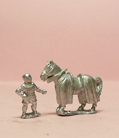 Two Horseholders with Four Barded Horses MID24