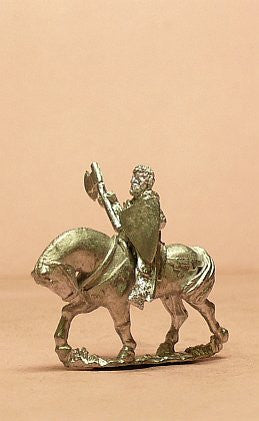 Mounted Knights, 1100-1200 with Kite Shield, Mail Coifs, Mace, Axe or Sword on Unbarded Horse MID2a