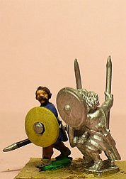 Javelinmen with Bare Heads & Round Shield MID91
