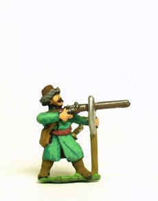 16-17th Century Cossacks: Musketeers with 2 Handed Axe in Uniform, Firing RNC6