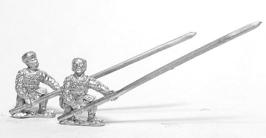 Samurai: Ashigaru, Assorted Heads with Yari & Back Banner, Kneeling SAM24