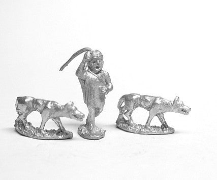 Two Dog Handlers with Eight Dogs XINC1