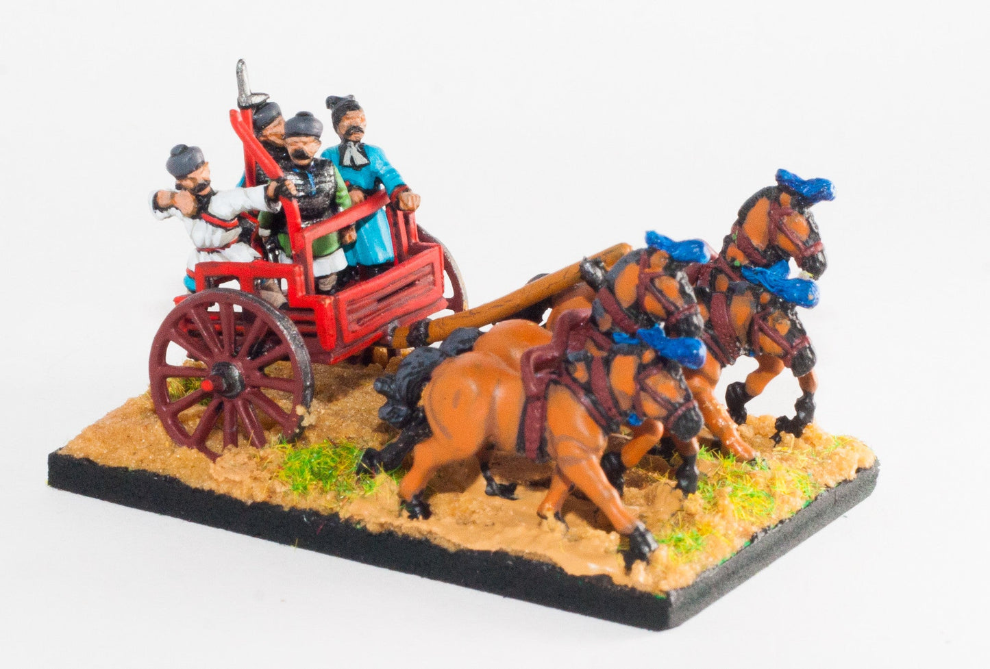 General in Four Horse Chariot with Driver, Archer and Halberdier HCH1