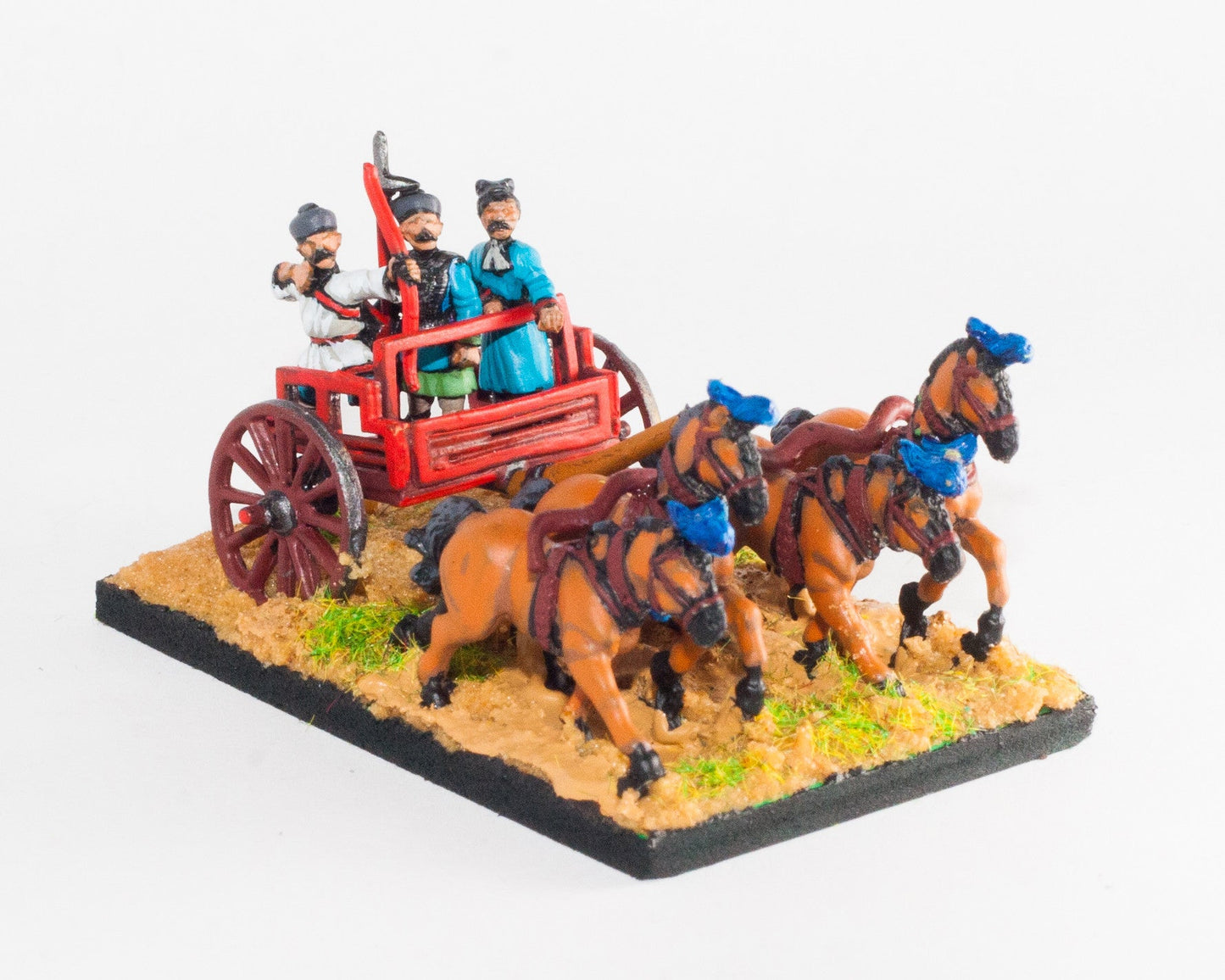 Four Horse Chariot with Driver, Archer and Halberdier HCH3