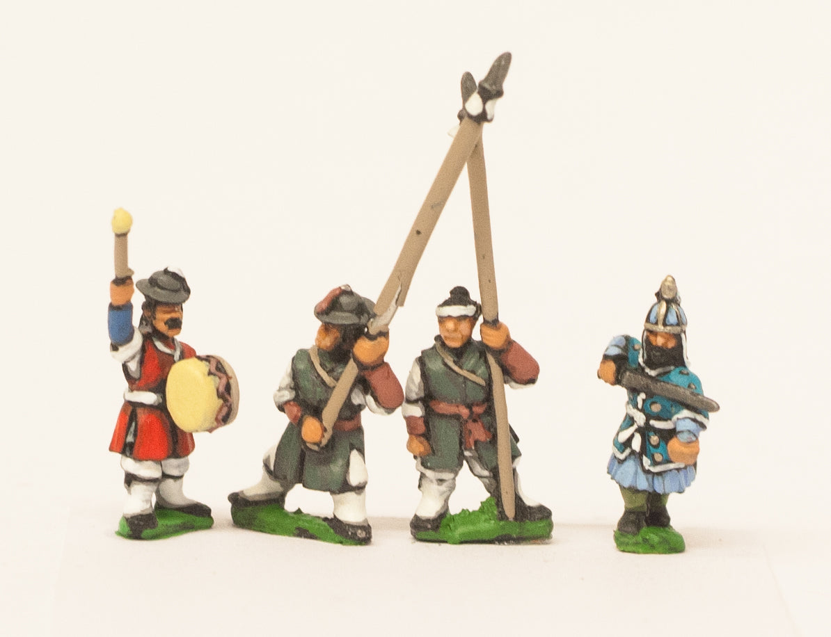 Late 16Th C. Korean: Command: Officers, Standard Bearers and Drummers KRA12
