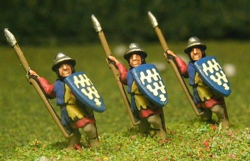 Light / Medium Spearmen with Large Shield & Kettle Helms MID40