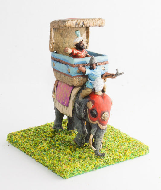 Moghul Indian: Command: General in Howdah with Driver, Mounted on Elephant MOG18