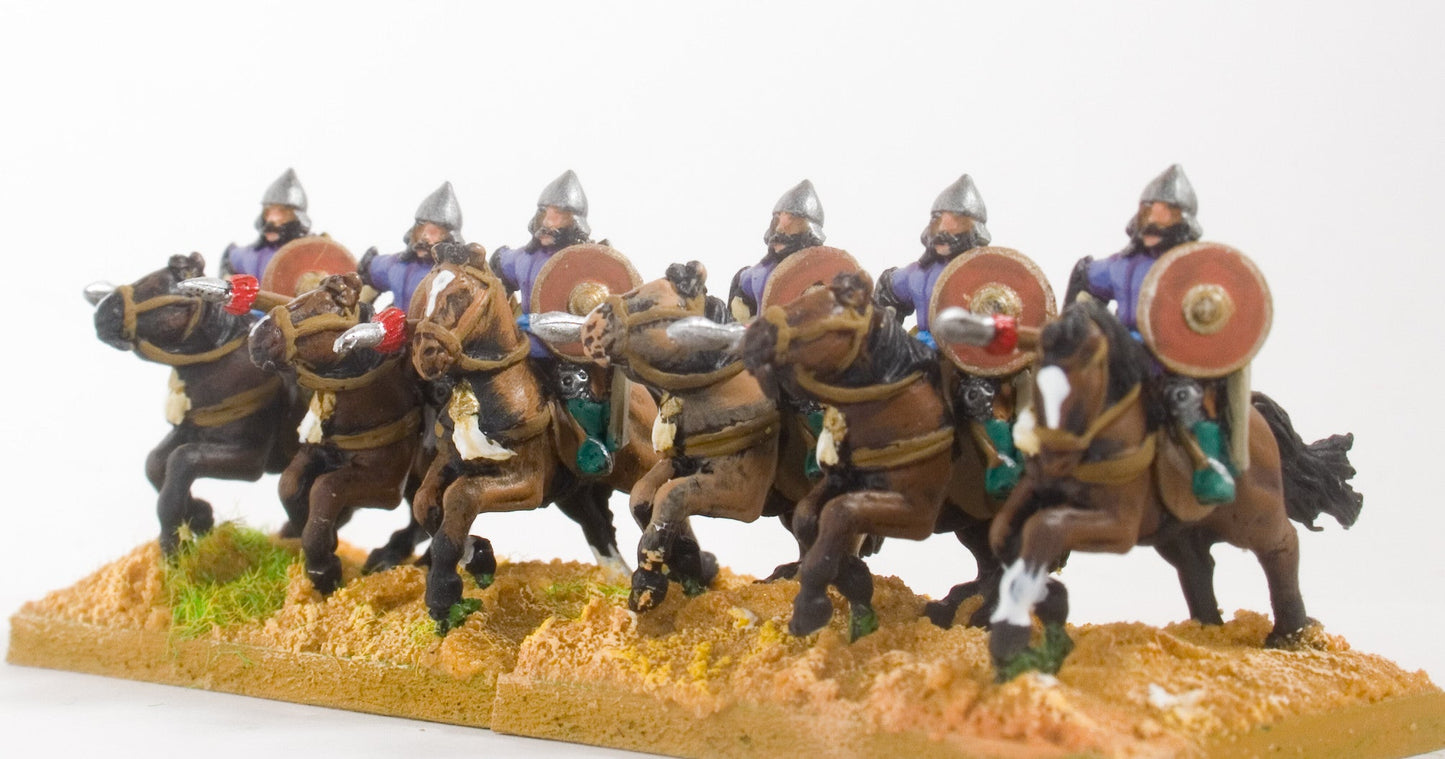Moghul Indian: Allied Heavy / Medium Cavalry with Bow, Shield & Forward Facing Spear, on Unarmoured Horse MOG27a
