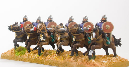 Moghul Indian: Allied Heavy / Medium Cavalry with Bow, Shield & Forward Facing Spear, on Unarmoured Horse MOG27a