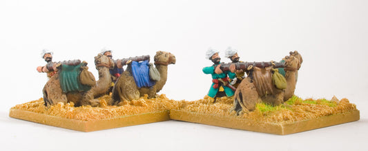 Moghul Indian: Dismounted Camel Gunners Firing Over Kneeling Camels MOG31