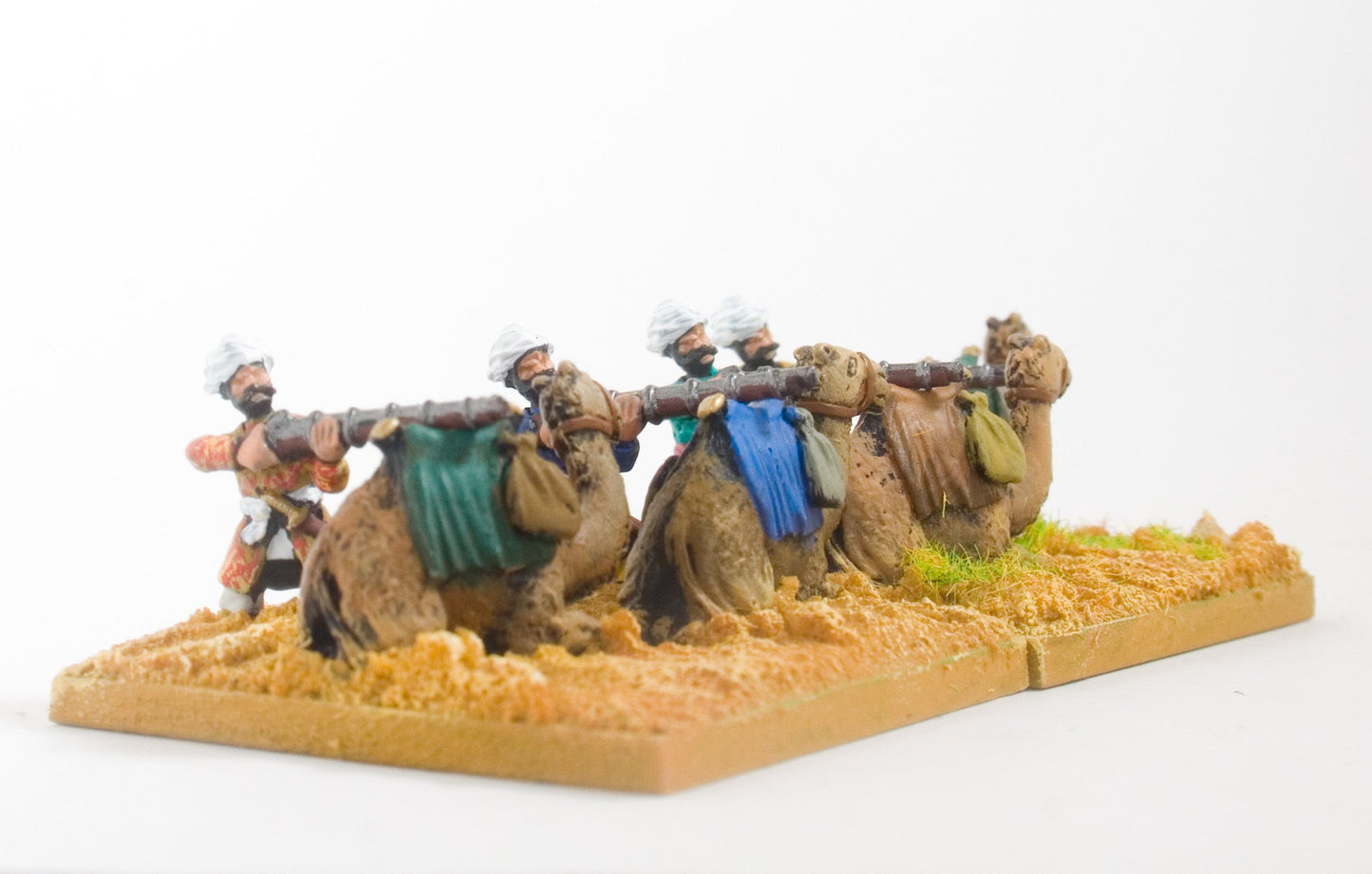 Moghul Indian: Dismounted Camel Gunners Firing Over Kneeling Camels MOG31