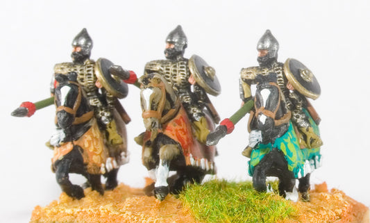 Moghul Indian: Heavy Cavalry with Bow, Shield & Forward Facing Spear on Barded Horse MOG3a