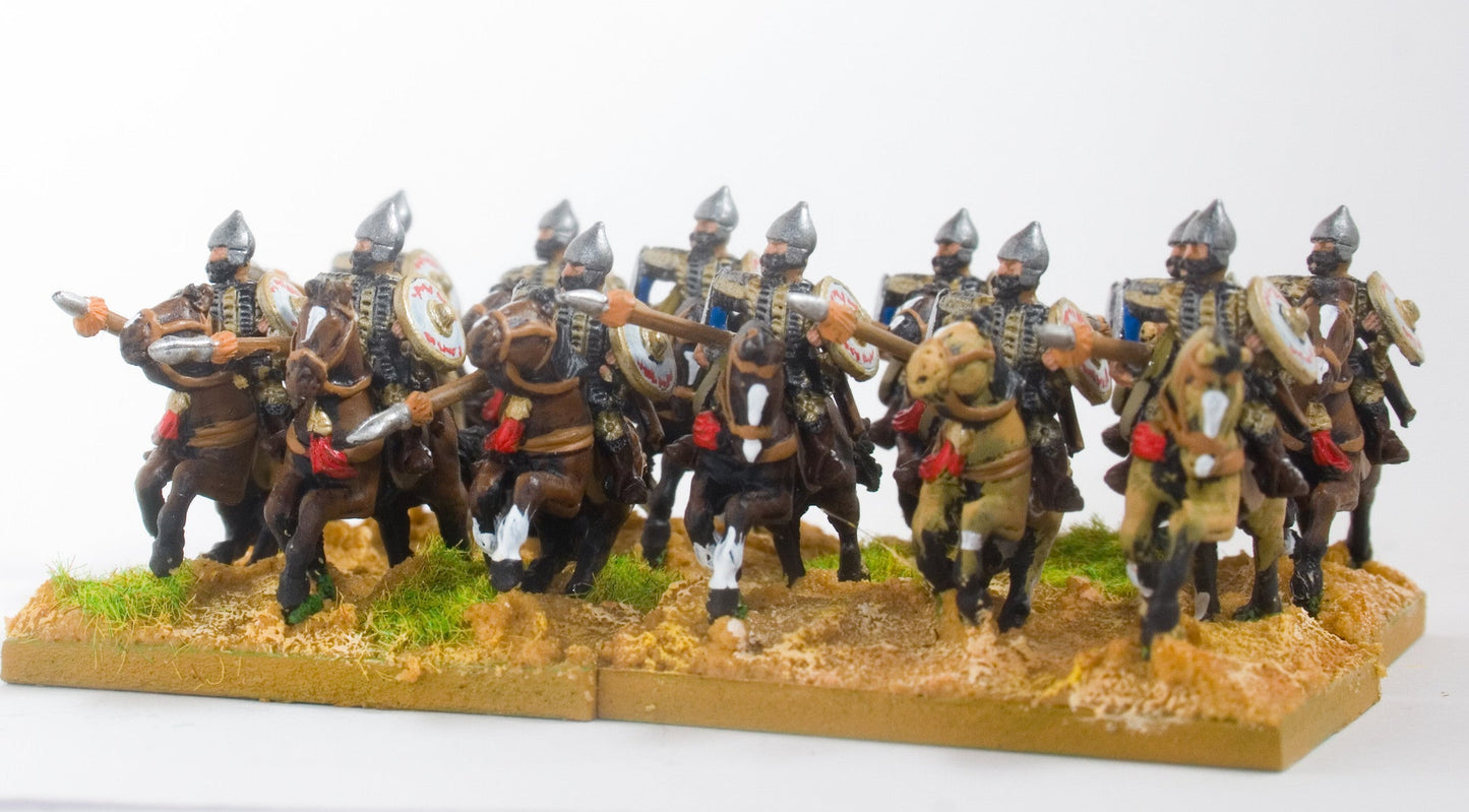 Moghul Indian: Heavy Cavalry with Bow, Shield & Forward Facing Spear on Unarmoured Horse MOG3b