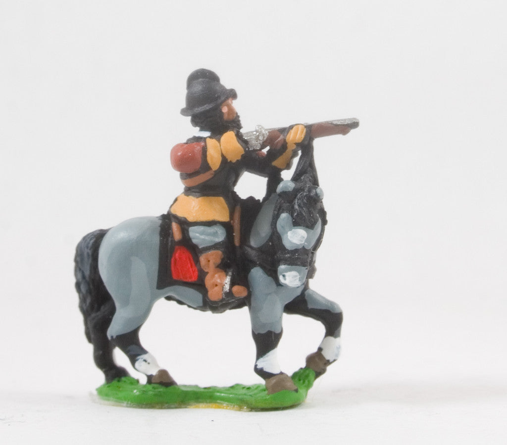 ECW: Mounted Arquebusier in Cuirass and Morion, Firing REN61