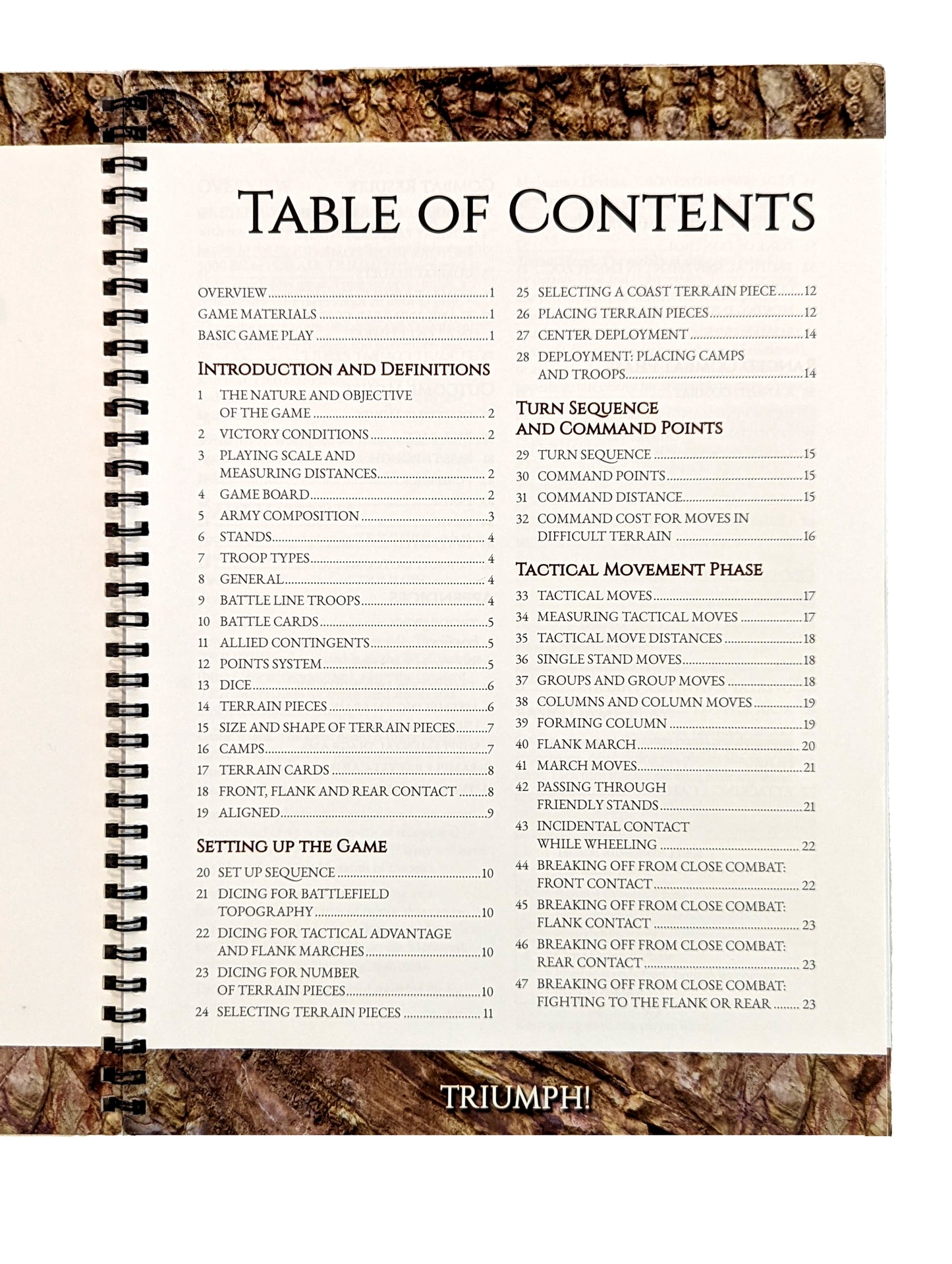 Triumph! Tabletop Wargame Rules - Print Version 1.1
