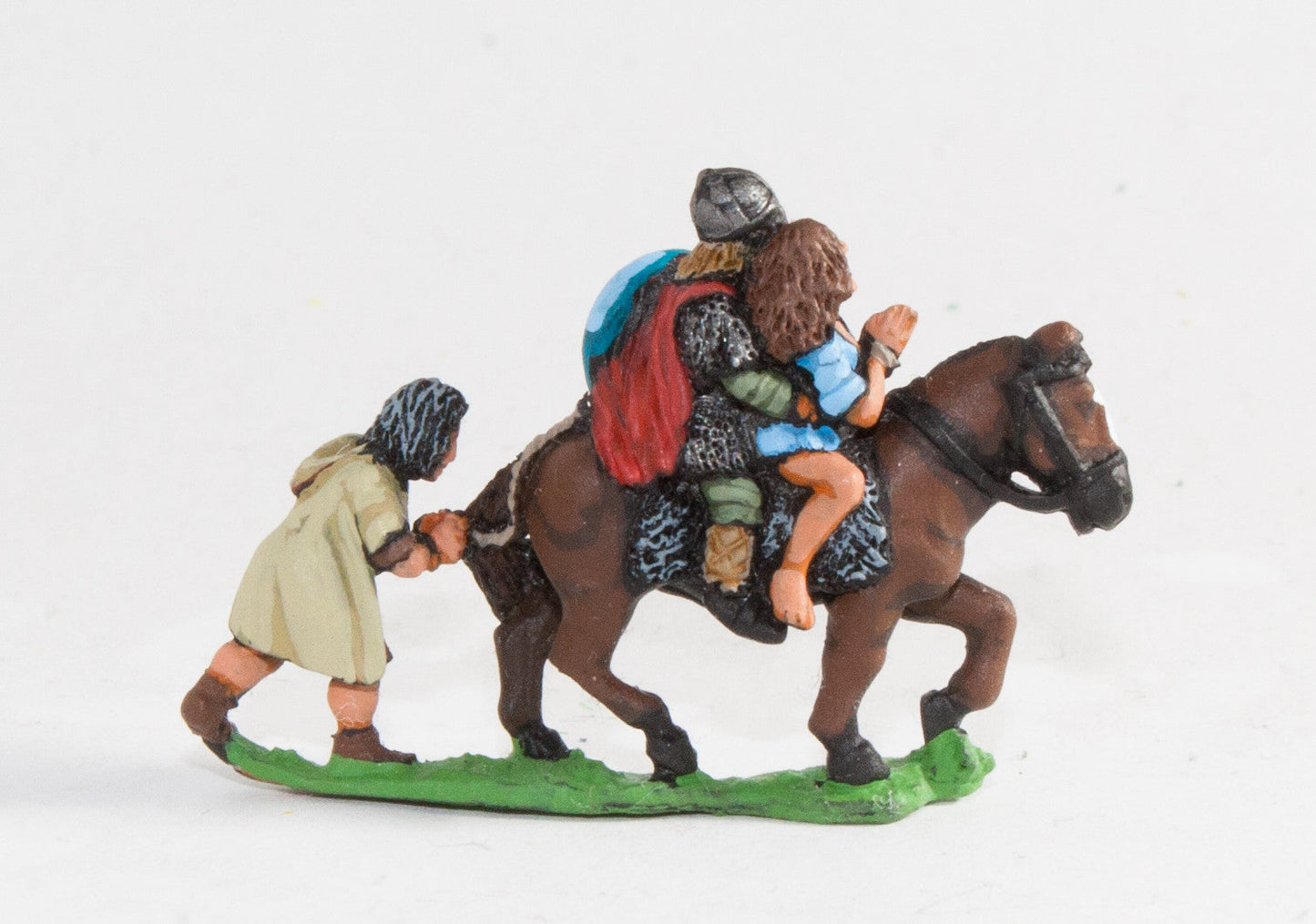 Mounted Huscarl with Female Captive and Prisoner Following VA12