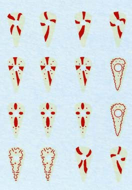 D02 Kite shield for Norman inf. Hole for boss. 10 diff designs.(16)