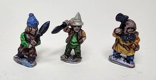 DD64 Halfling with spear & axes