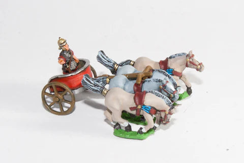 RCH6 Assorted 4-Horse Racing Chariot with randomly selected driver (from variants)