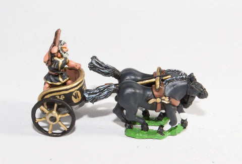 RCH7 Assorted 2-Horse Racing Chariots with assorted drivers