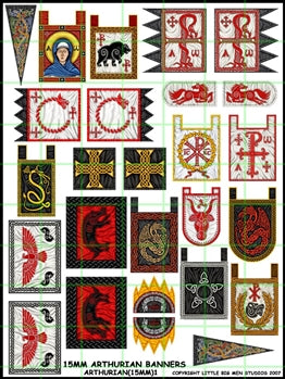 LBMS 15mm Banners - 15mm Arthurian Banners 1